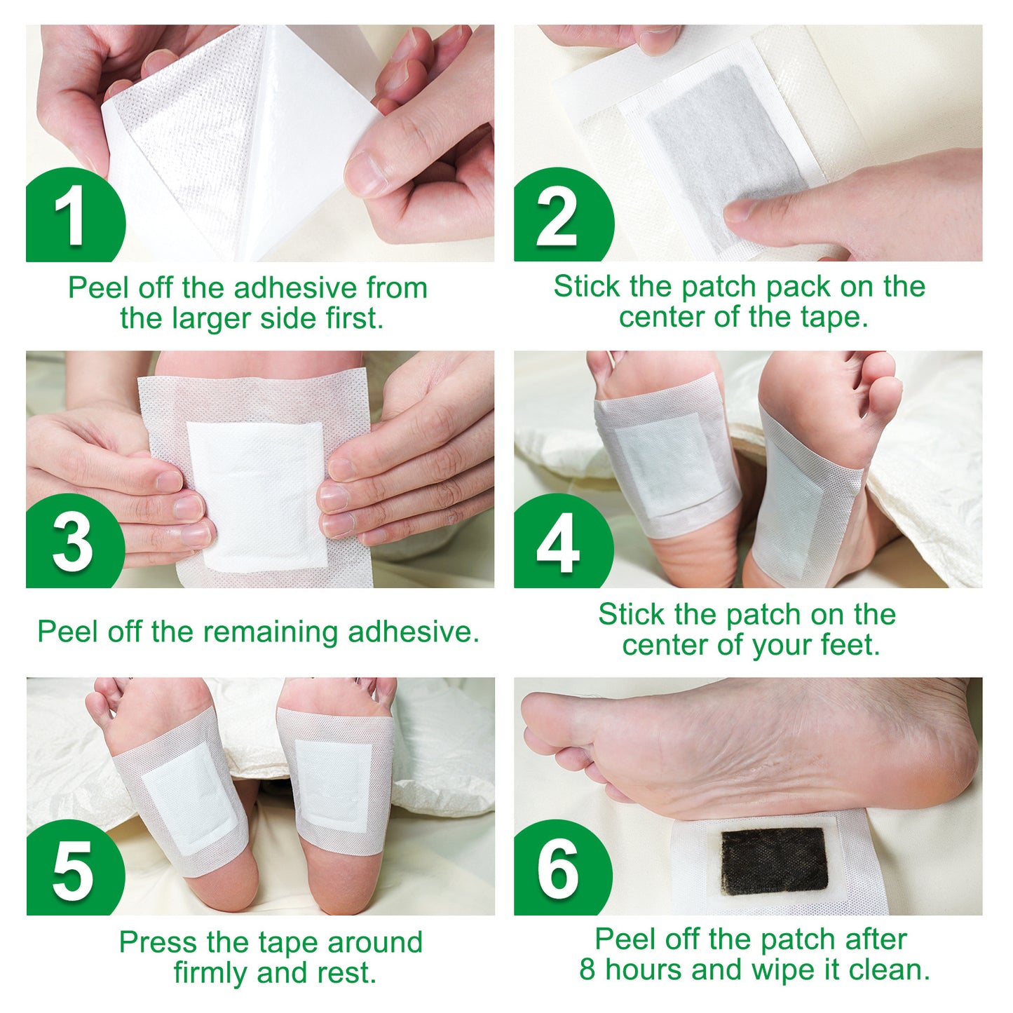 10PCS Natural Herbal Detox Patches